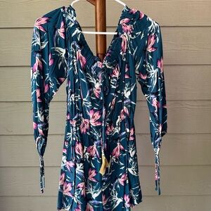 Xhilaration Floral On/Off Shoulders Romper